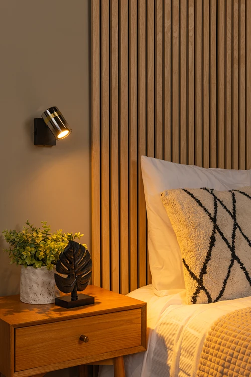 Lucide UPTON - Lámpara de pared - 1xGU10 - Ahumado - ambiente 1